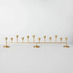 Antiqued Metal Taper Candelabra Brass Finish - Hearth & Hand™ With Magnolia -Cozy Living Hub GUEST d62a3121 0a9e 4351 ac83 c05923aa585d