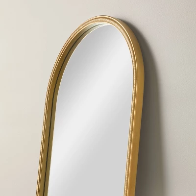 Arched 28"x70" Wood Framed Leaner Mirror Brass - Hearth & Hand™ With Magnolia 2 Arched 28"x70" Wood Framed Leaner Mirror Brass - Hearth & Hand™ With Magnolia - Image 2