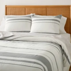 Herringbone Stripe Comforter & Sham Set Sour Cream/Railroad Gray 7 Herringbone Stripe Comforter & Sham Set Sour Cream/Railroad Gray -Cozy Living Hub GUEST dc5a8068 fd28 43de ad64 01e94395507c
