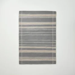 Wool Blend Variegated Stripe Area Rug Dark Gray - Hearth & Hand™ With Magnolia -Cozy Living Hub GUEST dfeaf7b3 fe91 42d0 a761 a75fb13a64e0