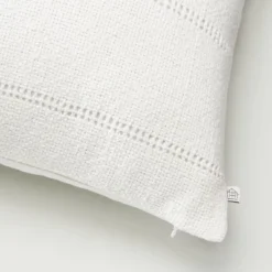 18"x18" Hem Stitch Stripe Square Throw Pillow Cream - Hearth & Hand™ With Magnolia: Cotton Texture, Indoor Use, Hidden Zipper 5 18"x18" Hem Stitch Stripe Square Throw Pillow Cream - Hearth & Hand™ With Magnolia: Cotton Texture, Indoor Use, Hidden Zipper -Cozy Living Hub GUEST e5726958 4628 42f1 b9df ccb4b40d36e6