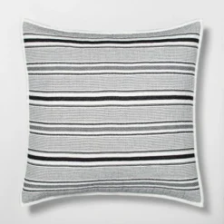 Textured Stripe Pillow Sham Dark Gray/Cream - Hearth & Hand With Magnolia 9 Textured Stripe Pillow Sham Dark Gray/Cream - Hearth & Hand With Magnolia -Cozy Living Hub GUEST e5d23bbb adcc 4d87 a960 dc48647436f7