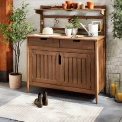 Textured Stripe Indoor/Outdoor Woven Area Rug Beige/Cream - Hearth & Handâ„¢ With Magnolia