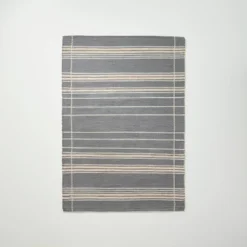 Wool Blend Variegated Stripe Area Rug Dark Gray - Hearth & Hand™ With Magnolia -Cozy Living Hub GUEST ed90b234 077e 454c 8d98 a788492a1a64