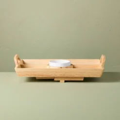 11"x16" Wood Serving Tray With Ceramic Bowl Insert Brown/Cream - Hearth & Hand™ With Magnolia 7 11"x16" Wood Serving Tray With Ceramic Bowl Insert Brown/Cream - Hearth & Hand™ With Magnolia -Cozy Living Hub GUEST f0cb7cad b89a 4fa5 8255 6160232249f6