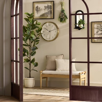 20" Brass Analog Circular Wall Clock - Hearth & Hand™ With Magnolia 1 20" Brass Analog Circular Wall Clock - Hearth & Hand™ With Magnolia