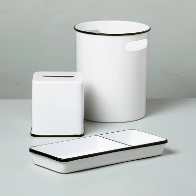 Metal Divided Bath Tray Black/White - Hearth & Hand™ With Magnolia 2 Metal Divided Bath Tray Black/White - Hearth & Hand™ With Magnolia - Image 2