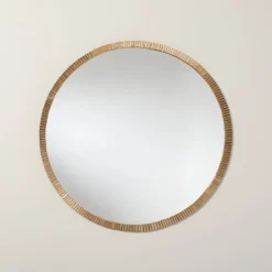 Pleated Brass Round Wall Mirror Antique Finish - Hearth & Hand™ With Magnolia 7 Pleated Brass Round Wall Mirror Antique Finish - Hearth & Hand™ With Magnolia -Cozy Living Hub GUEST fc417e4d 9541 4850 afb2 0dbdf28b0a6d